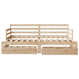 Berkfield Daybed With Trundle And Drawers Without Mattress 80X200 Cm - thumbnail 4