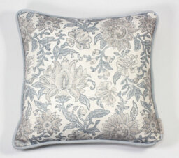 Esselle Home Nima Floral Taupe/soft Blue Cushion