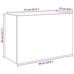 Vidaxl Bathroom Wall Cabinet Artisan Oak 60X25X40 Cm Engineered Wood - thumbnail 3
