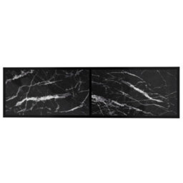 Berkfield Tv Cabinet Black Marble 140X40X40.5 Cm Tempered Glass - thumbnail 5