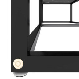 Berkfield Tv Cabinet Black Marble 140X40X40.5 Cm Tempered Glass - thumbnail 6