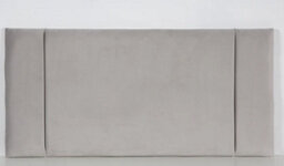 Comfy Deluxe 2Ft6 26Inch  Silver Plush Velvet  Porto  Headboard