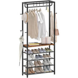 Hall Tree Coat Stand Bench With Shoe Storage Organizer - thumbnail 4