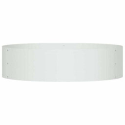 Berkfield Garden Planter White 80 X 80 X 20 Cm Steel - thumbnail 5