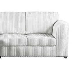 Furnishings For Less UK Luxor Silver Jumbo Cord 4 Seater Corner Sofa Left Hand Facing - Full Back - thumbnail 3
