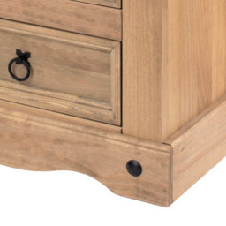 Core Products Premium Corona 3 Drawer Bedside Cabinet - Antique Waxed Pine, H68.5Cm X W53.0Cm X D38.0Cm - thumbnail 7