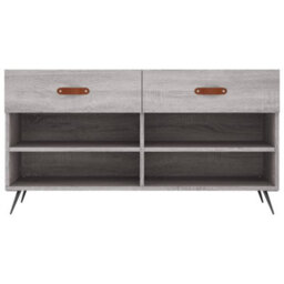 Berkfield Industrial Shoe Bench Grey Sonoma 102X35X55 Cm Engineered Wood - thumbnail 6