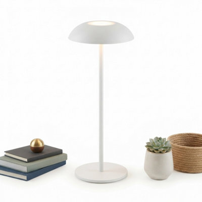 Pluto Packaging Ivory Verona Led Table Lamp Wireless Portable Light With 3-Level Touch Control - image 1
