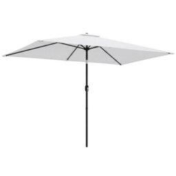 Outsunny Garden Parasol, Outdoor Umbrella With Tilt Function, Cream White - thumbnail 2