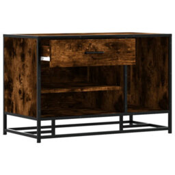 Walplus Shoe Bench Smoked Oak 80X40X53.5 Cm Engineered Wood And Metal - thumbnail 7