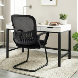 Gainoom Reception Chairs Set Of 2 Office Guest Chairs With Breathable Mesh Back - thumbnail 8