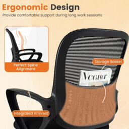 Gainoom Reception Chairs Set Of 2 Office Guest Chairs With Breathable Mesh Back - thumbnail 6