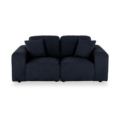 Hugo Deep Blue 2 Seater Sofa - Fully Assembled By Roseland Furniture - image 1