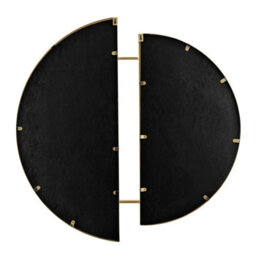 Furniturebox Crescent Art Deco Gold Metal Framed 80Cm Round Hallway Bedroom Dining And Living Room Wall Mirror - thumbnail 4