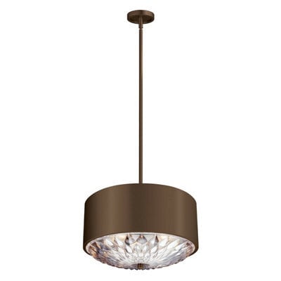 Elegant 4 Bulb Ceiling Pendant Light In Dark Aged Brass Finish