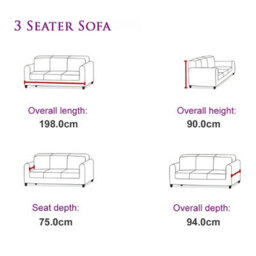 SquareBoxx Arlo Corded Fabric Sofa With Leather-Effect Arms 3 Seater - thumbnail 3