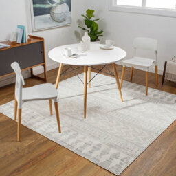 Livabliss Square Roma-Modern Grey Off-White Charcoal Living Dining Bedroom Rug 200 X 200 Cm Easy Care, Non Shedding - thumbnail 2