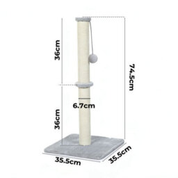 Skylos Cat Tree Scratching Post Wooden Furniture Stand With Ball Toy - thumbnail 4