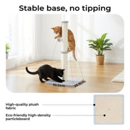 Skylos Cat Tree Scratching Post Wooden Furniture Stand With Ball Toy - thumbnail 6