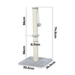 Skylos Cat Tree Scratching Post Wooden Furniture Stand With Ball Toy - thumbnail 8