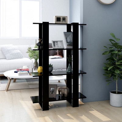 Berkfield Book Cabinet/room Divider Black 80X30X123.5 Cm - image 1