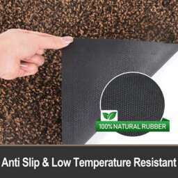 Prime Plus Brown Large Non Slip Rubber Back Door Barrier Mat Hallway Kitchen Floor Rug 80 X 140Cm - thumbnail 4
