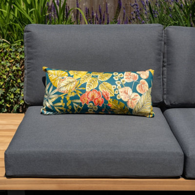 Acrisol Bouquet Petrol Bolster Scatter Cushion - 60Cm X 30Cm