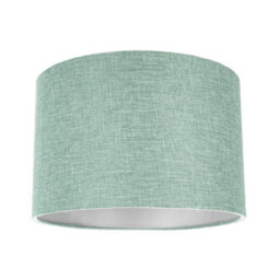 Happy Homewares Modern And Elegant Mint Plain Linen Fabric Drum Lamp Shade Maximum - thumbnail 1