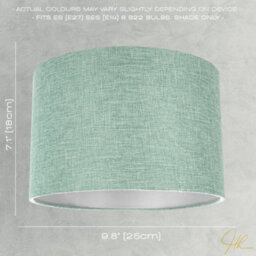 Happy Homewares Modern And Elegant Mint Plain Linen Fabric Drum Lamp Shade Maximum - thumbnail 6