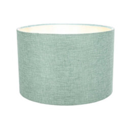 Happy Homewares Modern And Elegant Mint Plain Linen Fabric Drum Lamp Shade Maximum - thumbnail 3