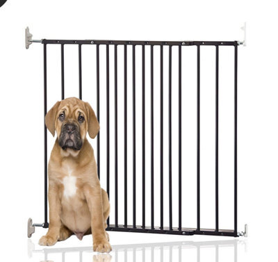 Bettacare Extending Metal Screw Fit Dog Gate, Black, 62.5Cm - 106.8Cm, Stair Gate For Pet, Safety Barrier For Puppy