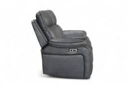 Faux Leather Grey Electric Recliner Chair Vegas - thumbnail 5