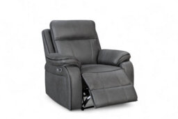 Faux Leather Grey Electric Recliner Chair Vegas - thumbnail 3