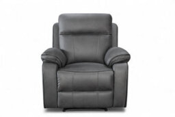 Faux Leather Grey Electric Recliner Chair Vegas - thumbnail 2