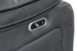 Faux Leather Grey Electric Recliner Chair Vegas - thumbnail 7