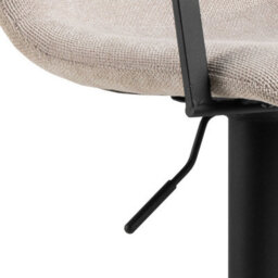 Wyld Haus Bamako Adjustable Swivel Bar Stool Pair In Beige Chenille - thumbnail 5