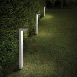 Ideal Lux Sirio  2 Light Outdoor Tall Bollard White Ip44, G9 - thumbnail 2