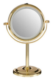 Orsina Cassini Gold Finish Small Led Table Mirror