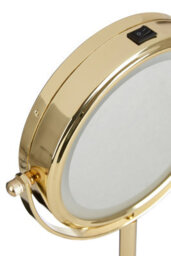 Orsina Cassini Gold Finish Small Led Table Mirror - thumbnail 4