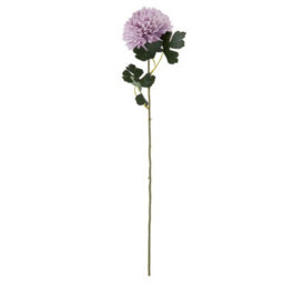 Wyld Haus Set Of 3 Light Purple Chrysanthemum Artificial Flower Stems 540mm - thumbnail 1