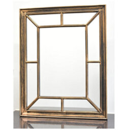 DEENZ Rectangle Antique Window Wall Mirror Stylish Black Gold