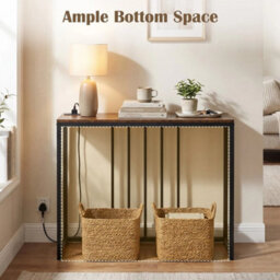 Console Table With Charging Station Entryway Table - thumbnail 6