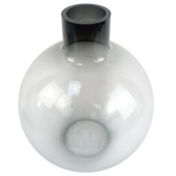 Leaf Glass Vase Grey Smoke Bottle Glass Vase 40Cm Botanik - thumbnail 4