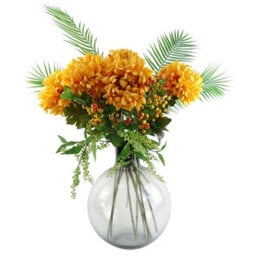 Leaf Glass Vase Grey Smoke Bottle Glass Vase 40Cm Botanik - thumbnail 3