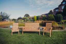Churnet Valley Garden Furniture Ltd Valley 5 Seat Set 1X3B 2Xc Angled Tray - thumbnail 5