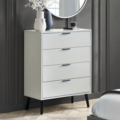 Julian Bowen Alba 4 Drawer Wide Chest - Silk Grey - image 1