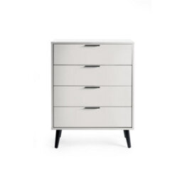 Julian Bowen Alba 4 Drawer Wide Chest - Silk Grey - thumbnail 5