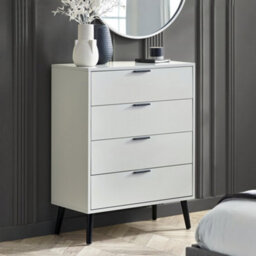 Julian Bowen Alba 4 Drawer Wide Chest - Silk Grey - thumbnail 1