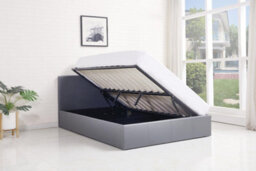 Kosy Koala Grey 3Ft Single Side Lift Ottoman Storage Bed Gas Lift Leather Bed Frame - thumbnail 3