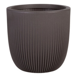 Strata Pacific Matt Graphite Plastic Plant Pot (Dia) 35Cm, (H)34.5Cm - thumbnail 1